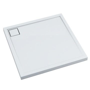 POLSKI brodzik niski slim 90x90 biały posadzkowy