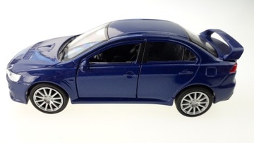 WELLY MITSUBISHI LANCER EVOLUTION X BLUE 1:34 НОВАЯ МЕТАЛЛИЧЕСКАЯ МОДЕЛЬ