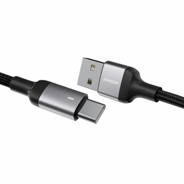 KABEL USB typ-C USB-C przewód 3A 2m QC 3.0 LED xiaomi realme redmi htc vivo