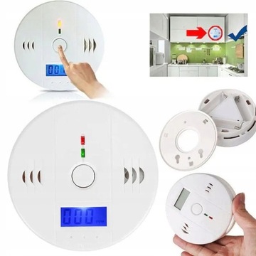 Детектор угарного газа, CO, батарейка 3xAA