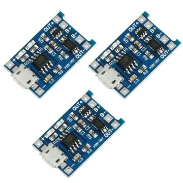 TP4056 Ładowarka ogniw Li-ION Micro USB 1A 3 szt