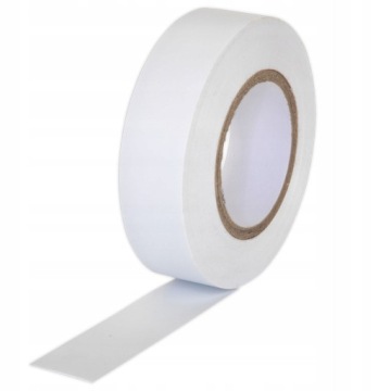 TAŚMA IZOLACYJNA KLEJĄCA ODPORNA BIAŁA PCV SAMOPRZYLEPNA MOCNA 10M