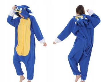 Onesie Kigurumi Piżama Jeż Sonic Rozmiar S-XL