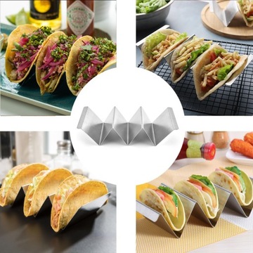 STOJAK NA TACOS BURRITO FOREMKA STALOWA 6 PRZEGRÓDEK ZESTAW DWIE SZTUKI