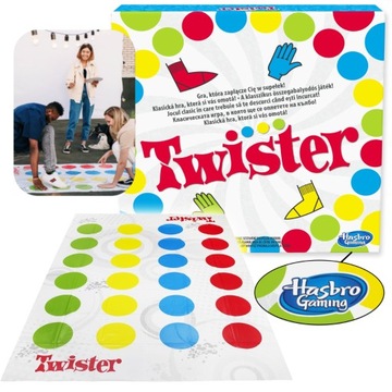 Rodzinna gra Hasbro Twister towarzyska dla dzieci i dorosłych oryginalna