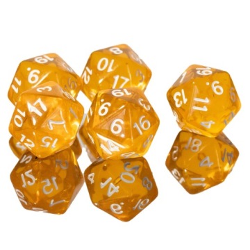 НАБОР ИЗ 5 ИГРАЛЬНЫХ КОСТЕЙ K20 RPG UNFATHOMABLE HORIZON TWENTY-SIDED DICE