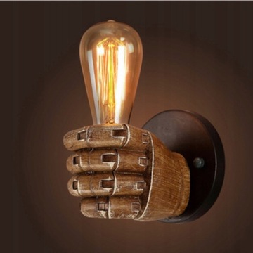 Żywiczna pięść Vintage Loft Decor LED kinkiet