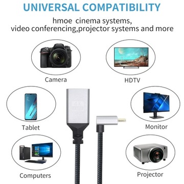 Кабель-адаптер 4K Micro HDMI — HDMI, угол 90 градусов, разъем Micro HDMI — HD