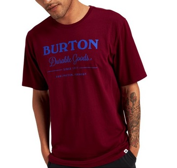 Koszulka BURTON męska czerwona bawełna t-shirt r. M
