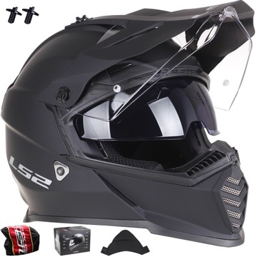 LS2 MX436 PIONEER EVO матовый черный шлем кросс эндуро