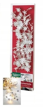 Łańcuch świetlny girlanda 20 LED timer 170 cm
