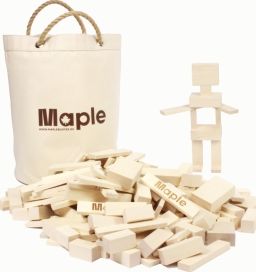 DREWNIANE KLOCKI MAPLE MIX EDUKACYJNE TORBA 220 SZ