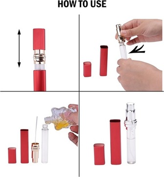Atomizer Podróżny Do Perfum Sztyft Oscar Fiolet Zestaw 4x12ml