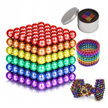 KULKI MAGNETYCZNE 216szt NEOCUBE 5mm MAGNESY KREATYWNE DLA DZIECI DOROSŁYCH