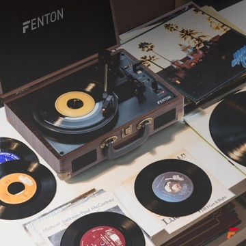 Проигрыватель в чемодане USB AUX BT Fenton+ VINYL