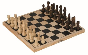 Szachy drewniana gra strategiczna w kasetce Goki