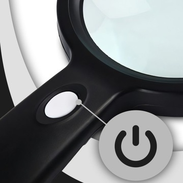 УЛУПА ДЛЯ ЧТЕНИЯ, ЛУПА С ПОДСВЕТКОЙ СО СВЕТОДИОДНОЙ ПОДСВЕТКОЙ 10X