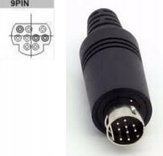 WTYK MINI-DIN 9pin NA PRZEWOD / 7328