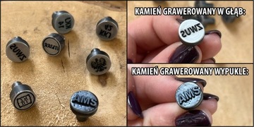 Выпуклый уплотнительный камень с лазерной гравировкой