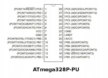 Mikroprocesor Atmel ATMEGA328P-U