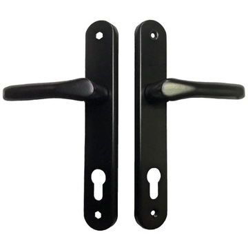 Klamka do furtki drzwi bramy z szyldem 90mm stal