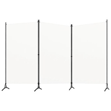 Parawan 3-panelowy, biały, 260 x 180 cm, tkanina