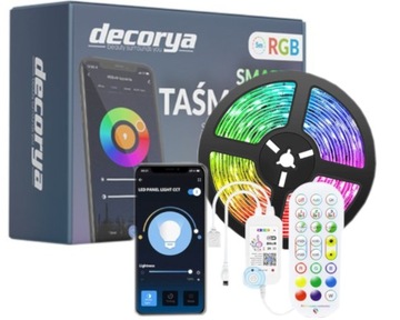 RGB СВЕТОДИОДНАЯ ЛЕНТА 5М С УДАЛЕННЫМ ПИТАНИЕМ СВЕТОДИОДОВ ПО WIFI