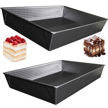 Blacha do Pieczenia Ciasta Forma Duża Prostokątna Blaszka Ciast non-stick