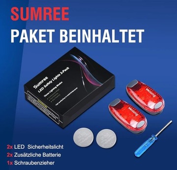 Красный светодиодный мигающий свет, 2 шт.