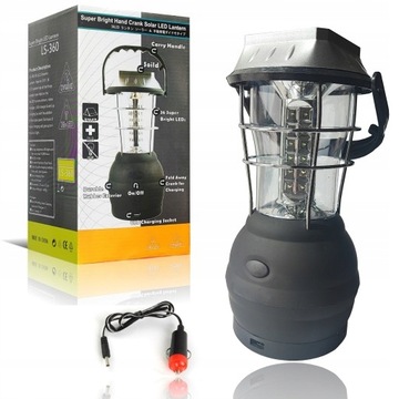 Lampa Turystyczna Biwakowa Solarna Na Dynamo