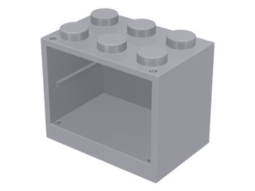 LEGO Klocek - Kontener 2x3x2 (4532a) j.szary 1szt