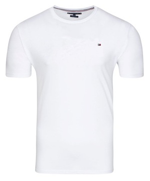 T-shirt Tommy Hilfiger T-shirt męski Biały 100% Bawełna r. M