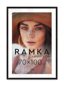 Czarna Ramka na zdjęcia 70x100 cm Rama 100x70 cm
