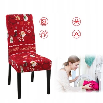 POKROWIEC KRZESŁO ELASTYCZNY ŚWIĄTECZNE DEKORACJE