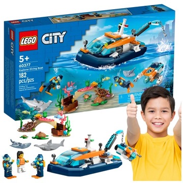LEGO CITY ŁÓDŹ DO NURKOWANIA STATEK ŁÓDKA ZESTAW KLOCKI FIGURKA NA PREZENT