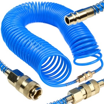 WĄŻ SPIRALNY PNEUMATYCZNY DO KOMPRESORA 6x8MM 10M