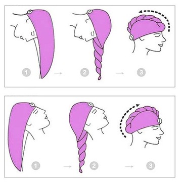 Тюрбан для волос, полотенце для сушки из микрофибры, фиолетовое SEOL Cosmetics