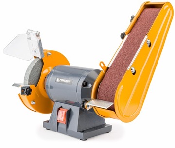 НАСТОЛЬНАЯ ШЛИФОВАЛЬНАЯ МАШИНА С РЕМЕННОЙ КАМЕНЬЮ 2 В 1 1850 ВТ