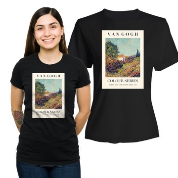 Koszulka Damska z Nadrukiem Bawełniany T-shirt na Prezent Van Gogh Obraz L