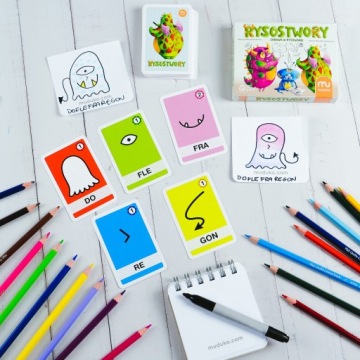 КАРТОЧНАЯ ИГРА ЧЕРТЕЖИ, СЕМЕЙНАЯ СОЦИАЛЬНАЯ КАРТОЧНАЯ ИГРА ДЛЯ ДЕТЕЙ 4+ MUDUKO