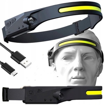 LATARKA CZOŁOWA CZOŁÓWKA AKUMULATOR LED USB 41 LED