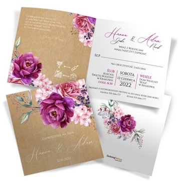 Свадебные приглашения Eco Boho деревенский гламур