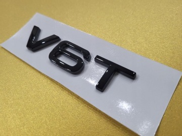 Эмблема V6 T для Audi Black Glossy