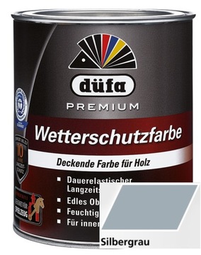 DUFA PREMIUM WETTERSCHUTZFARBE 0,75 L SREBRNOSZARY