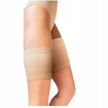 Атласный ремешок на бедро Gabriella 1/2 бежевого цвета