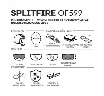 Шлем LS2 SPITFIRE OF599 OPEN RUST VINTAGE r.S