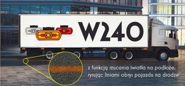 ОРАНЖЕВЫЙ ГАБАРИТНЫЙ ФОНАРЬ 12-24В LED WAŚ 1598