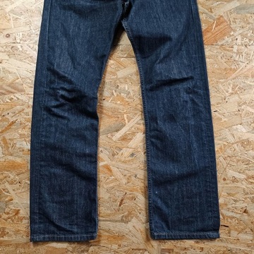 Spodnie Jeansowe LEVIS 514 Granatowe Męskie Proste Denim Dżins 31x32