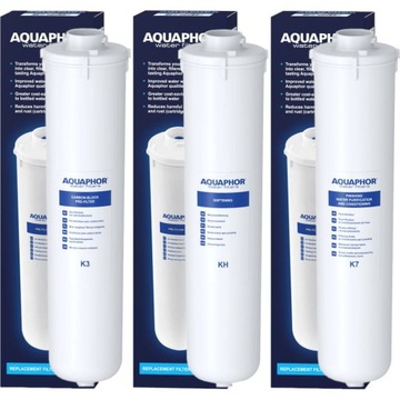 Zestaw wkładów do filtra wody Aquaphor Kryształ H 3 szt. (K3, K4 (KH), K7)
