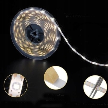 СОЛНЕЧНАЯ СВЕТОДИОДНАЯ ЛЕНТА SMD ВОДОНЕПРОНИЦАЕМАЯ 5М ТЕПЛЫЙ БЕЛЫЙ